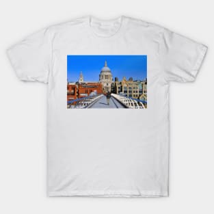 St Paul's Cathedral London Millennium Bridge T-Shirt